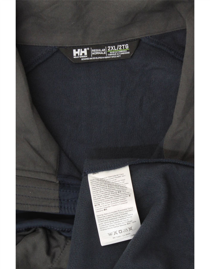 HELLY HANSEN Mens Regular Fit Windbreaker Jacket UK 44 2XL Navy Blue Vintage Helly Hansen and Second-Hand Helly Hansen from Messina Hembry 
