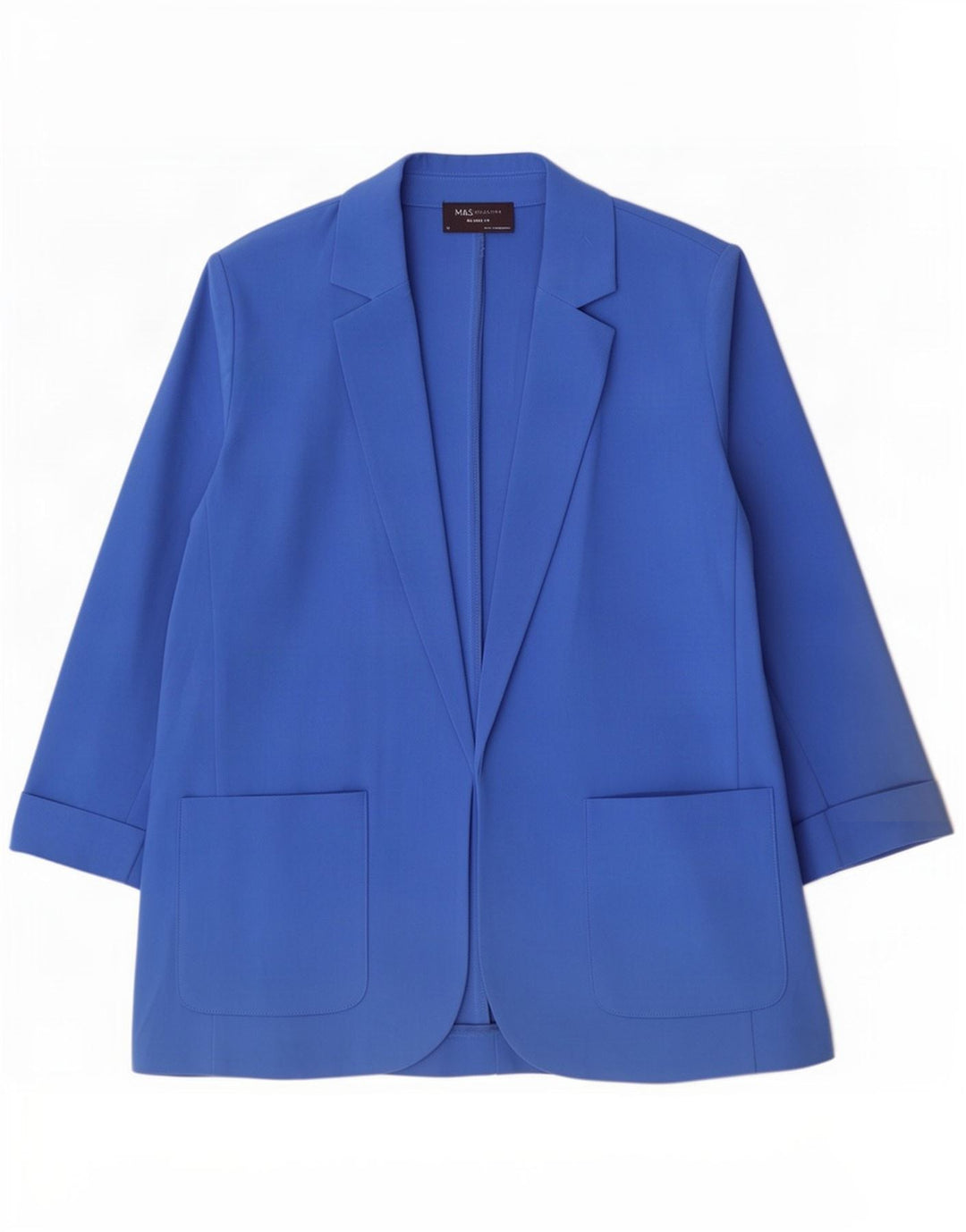 Jachetă pentru femei Marks & Spencer cu mâneci 3/4, UK 14, mare, albastru