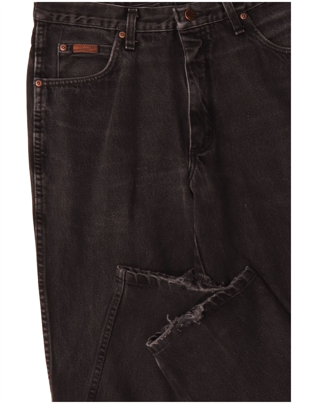 Blugi drepti WRANGLER pentru bărbați, cu ajustare confortabilă, W33 L30, bumbac negru