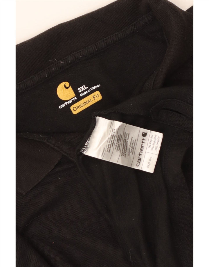 Cămașă polo pentru bărbați CARHARTT Original Fit 3XL, poliester negru