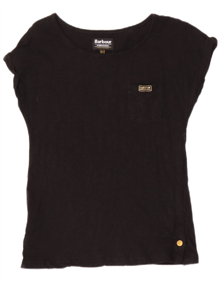 Barbour Tricou pentru femei Top UK 8 Small Black Bumbac