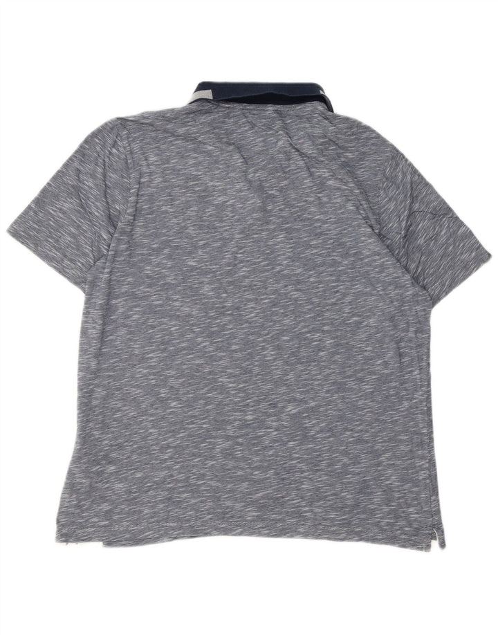Tricou polo pentru bărbați Ted Baker Mărimea 4 mare, albastru marine, bumbac cu pete