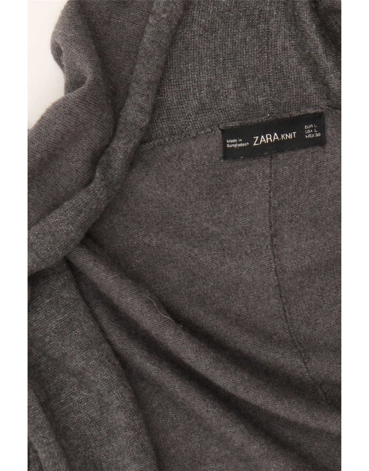 Pulover cardigan deschis pentru femei Zara UK 14 mare gri