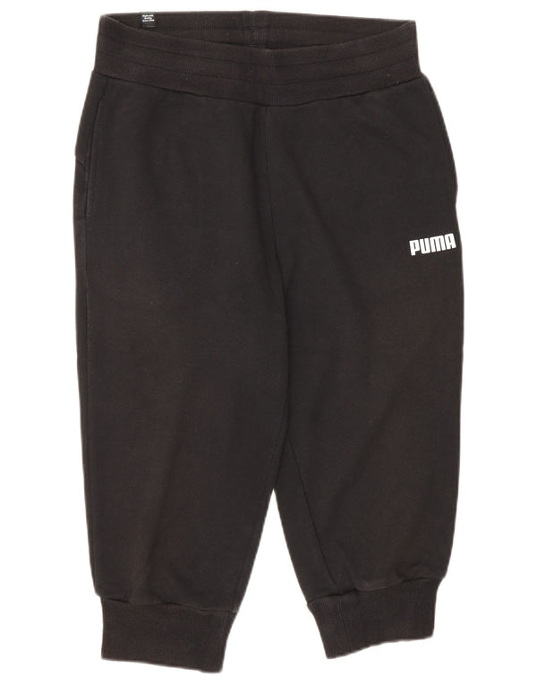 Pantaloni de trening Puma Capri pentru femei Joggeri UK 10 Bumbac negru mic
