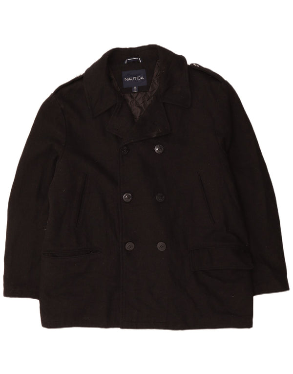 Palton pentru bărbați NAUTICA UK 44 2XL Lână neagră