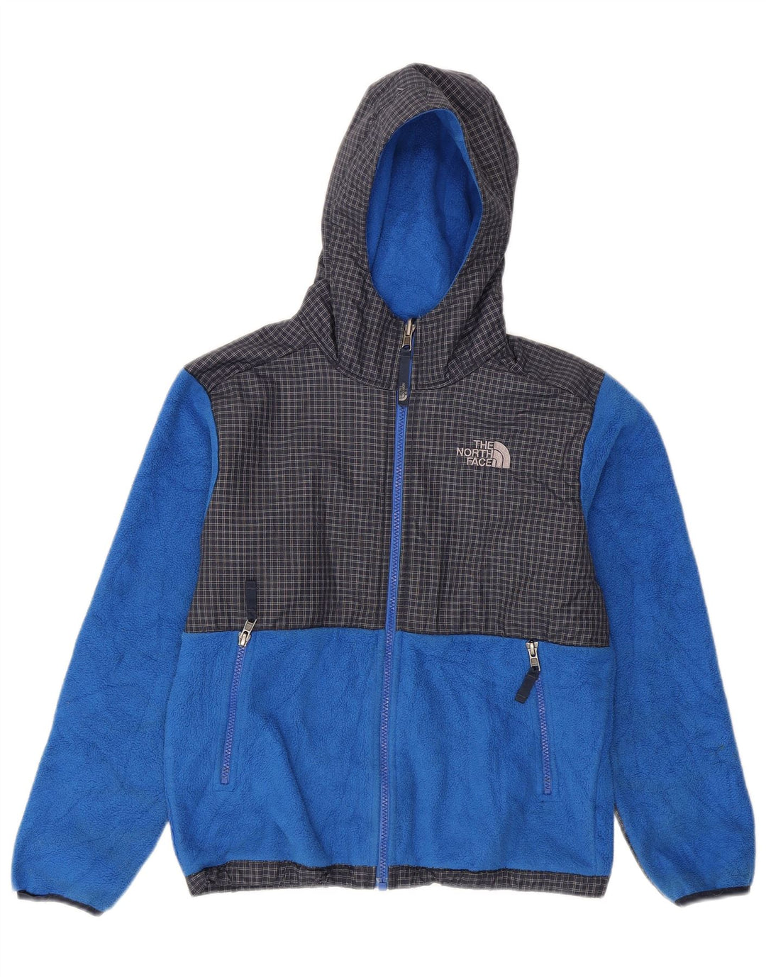 Jachetă fleece cu glugă The North Face pentru băieți 10-11 ani, mediu albastru Check
