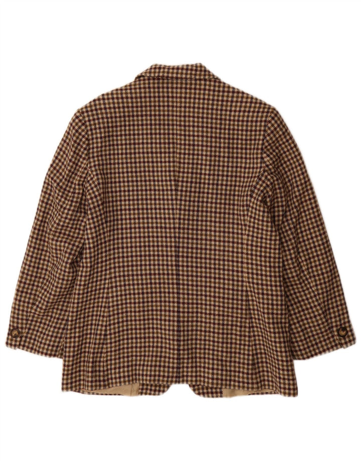 Jachetă Blazer pentru femei Marella cu 3 nasturi UK 18 XL Lână nouă cu picior de gală maro