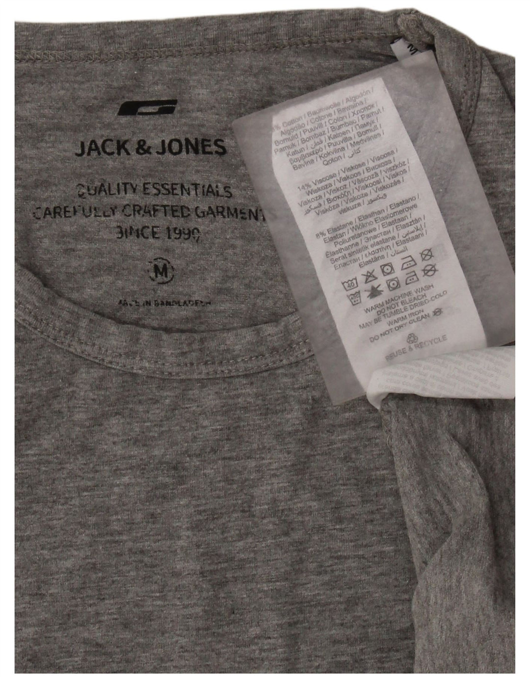 JACK & JONES Tricou pentru bărbați Top din bumbac cu pete gri mediu