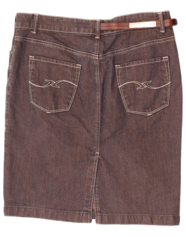 Trussardi Fusta Denim pentru Femei IT 46 Large W34 Maro Bumbac