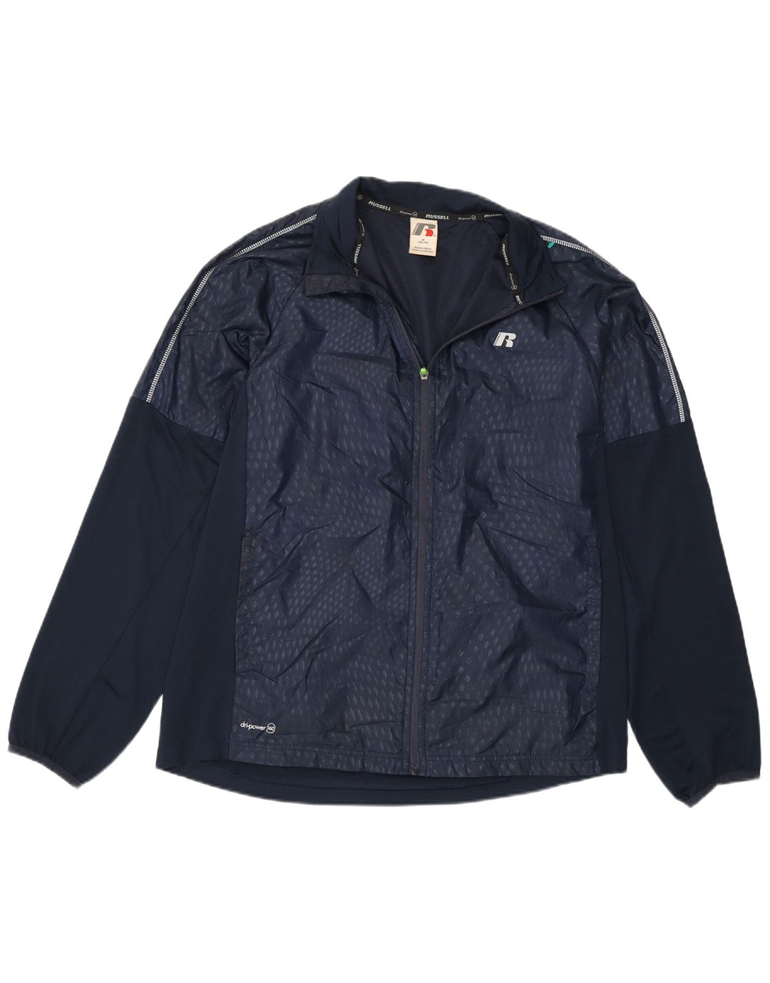 Jachetă de trening pentru bărbați RUSSELL ATHLETIC UK 38/40 Medium Bleumarin