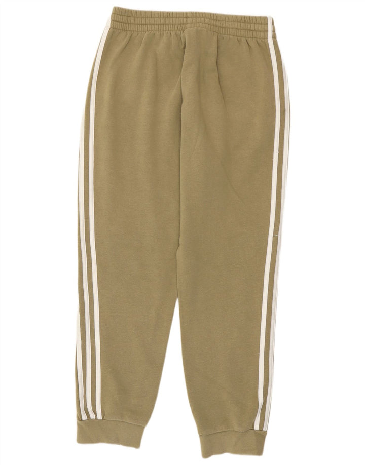 Pantaloni de trening pentru bărbați Adidas Pantaloni de jogging, bumbac mediu kaki