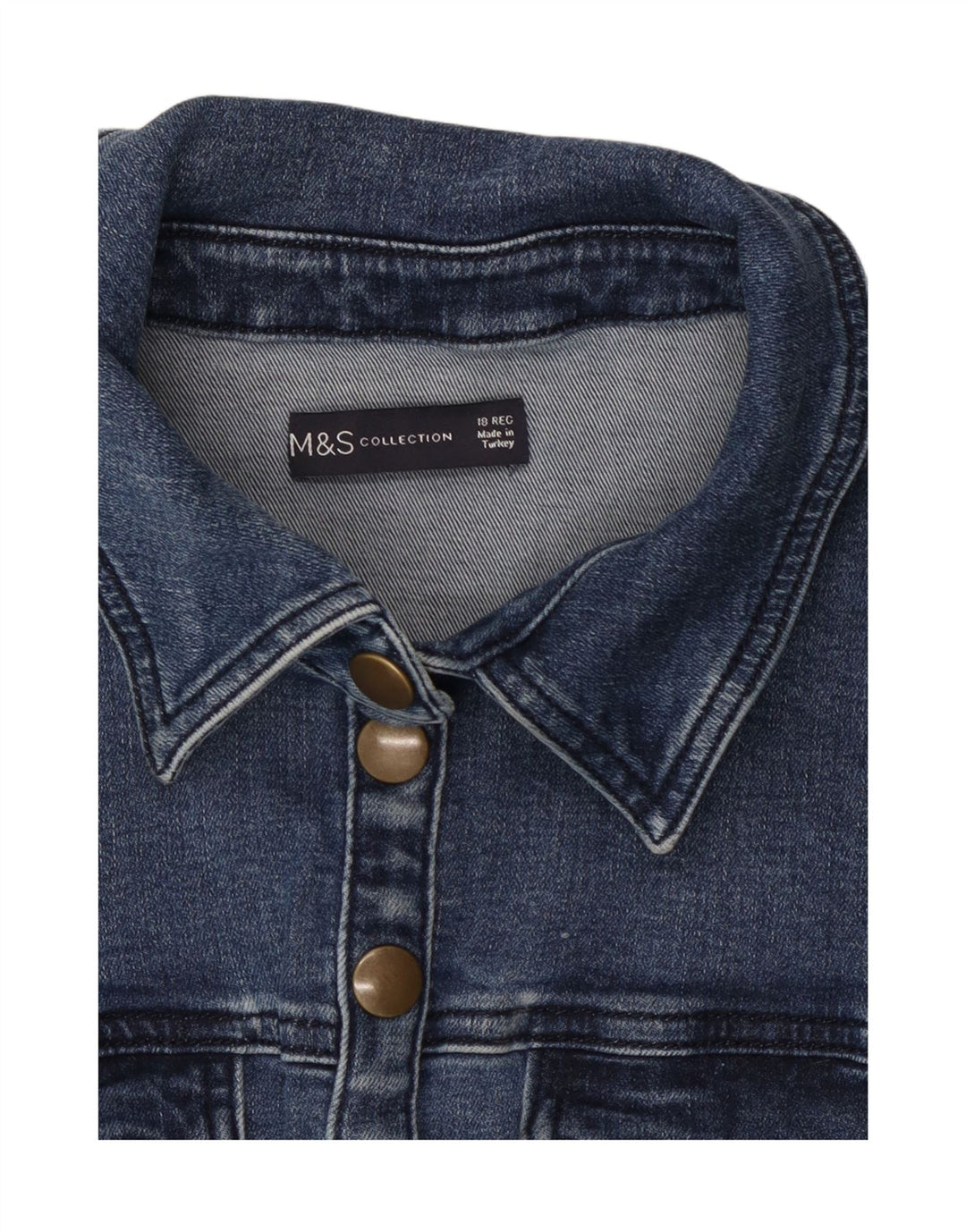 MARKS & SPENCER Rochie cămașă din denim pentru femei UK 18 XL Bumbac albastru