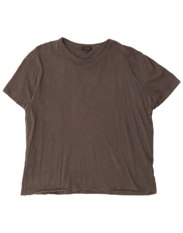 Tricou pentru bărbați Cos Top XL bumbac gri
