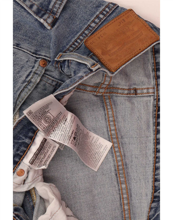 Blugi drepti pentru bărbați Levi's 514 W34 L30 Bumbac albastru