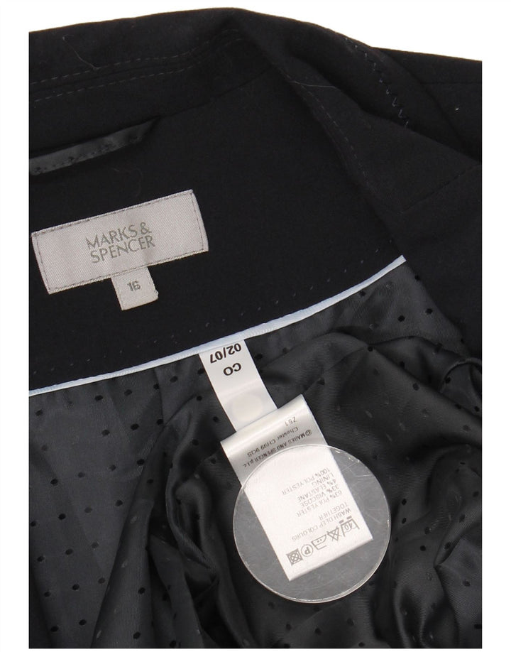 Jachetă pentru femei Marks & Spencer, cu 1 nasture, mare, bleumarin, UK 16