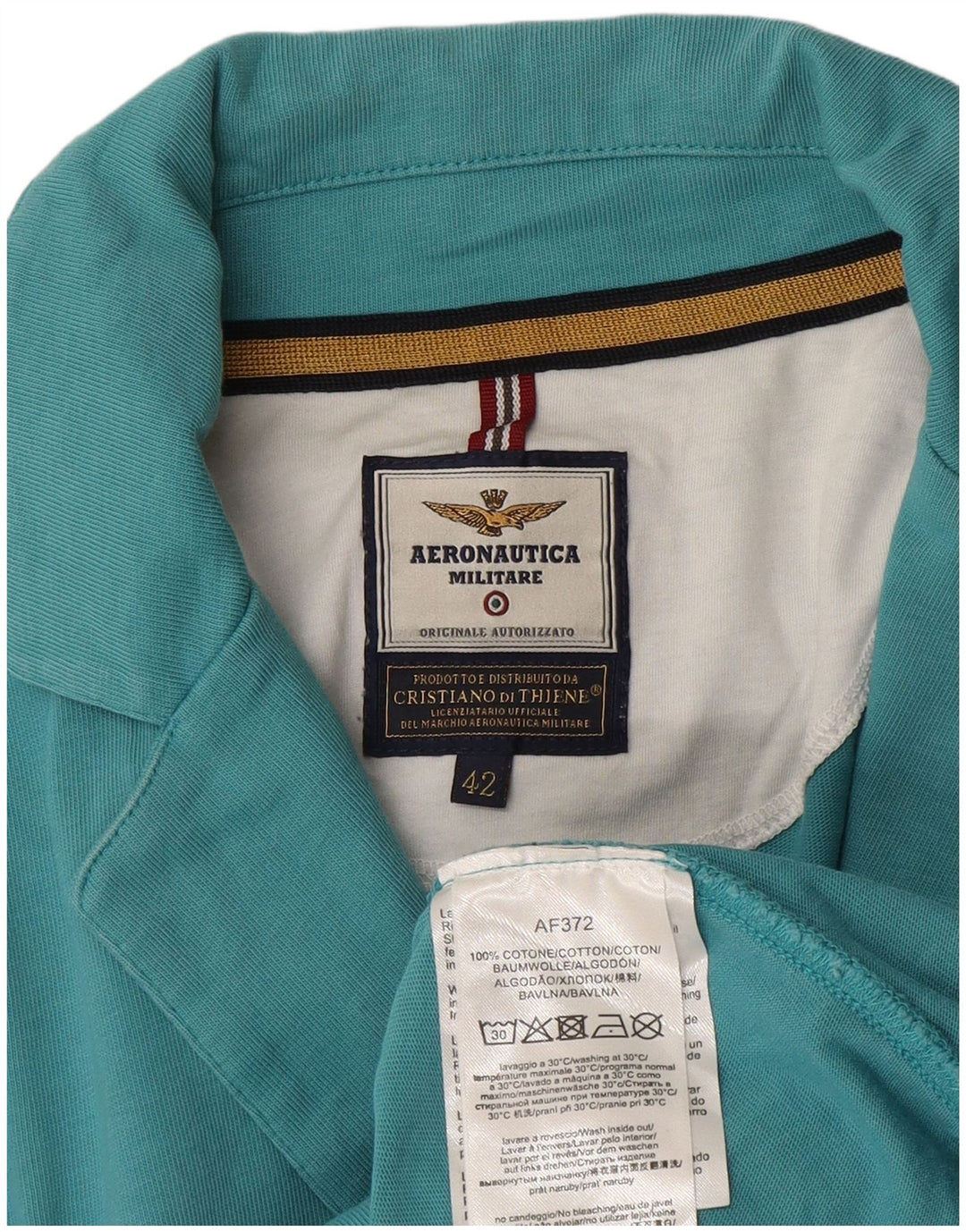 Jachetă Blazer Femei Aeronautica Militare 2 Nasturi IT 42 Bumbac Albastru Mediu