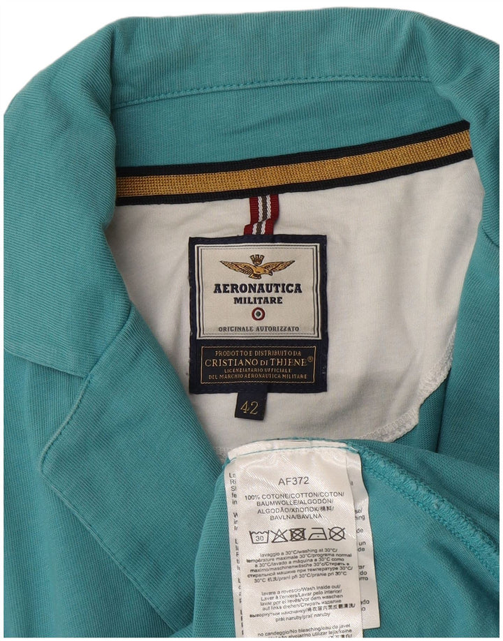 Jachetă Blazer Femei Aeronautica Militare 2 Nasturi IT 42 Bumbac Albastru Mediu