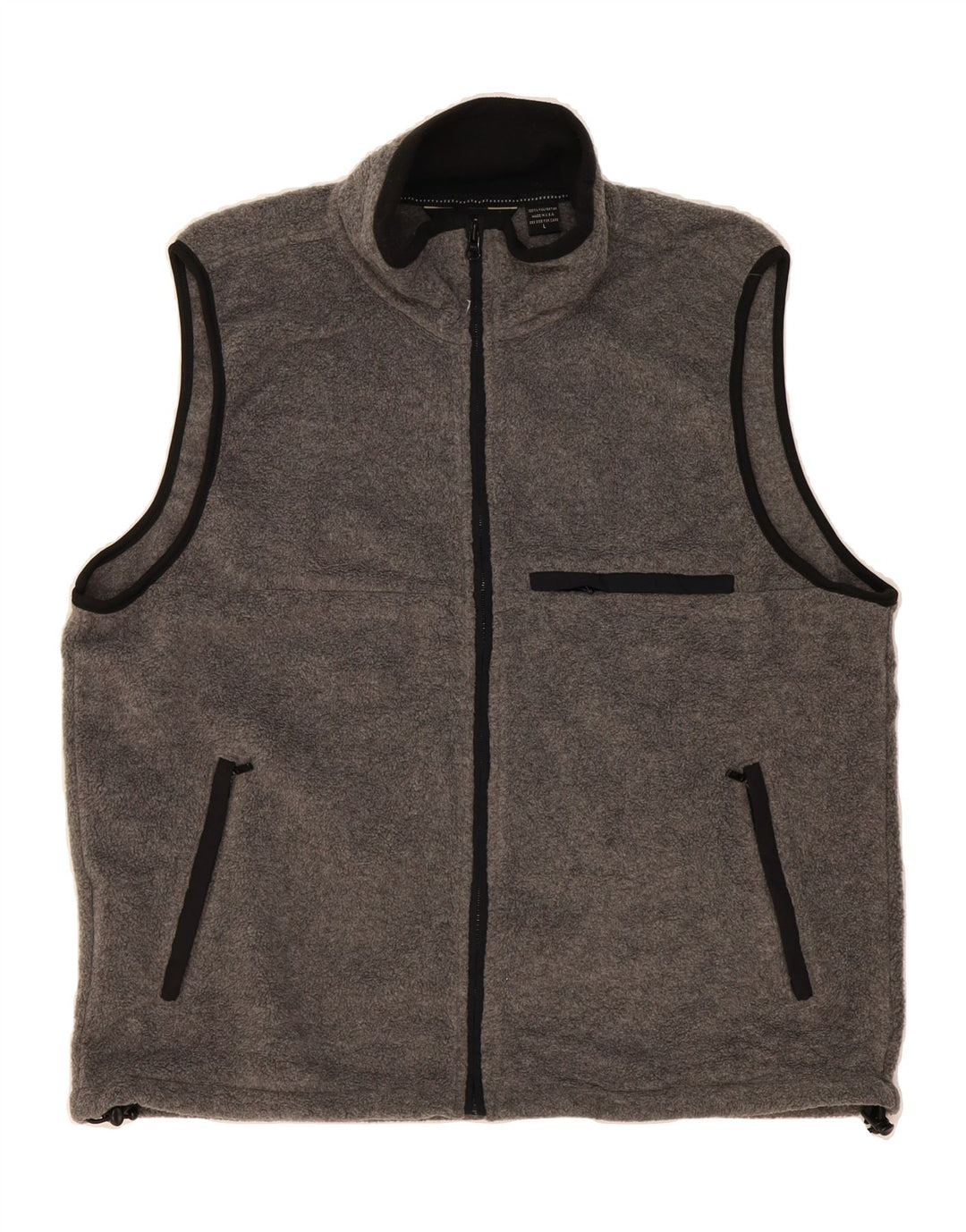 EDDIE BAUER Mens Fleece Gilet UK 40 Large Grey Polyester Vintage Eddie Bauer and Second-Hand Eddie Bauer from Messina Hembry 