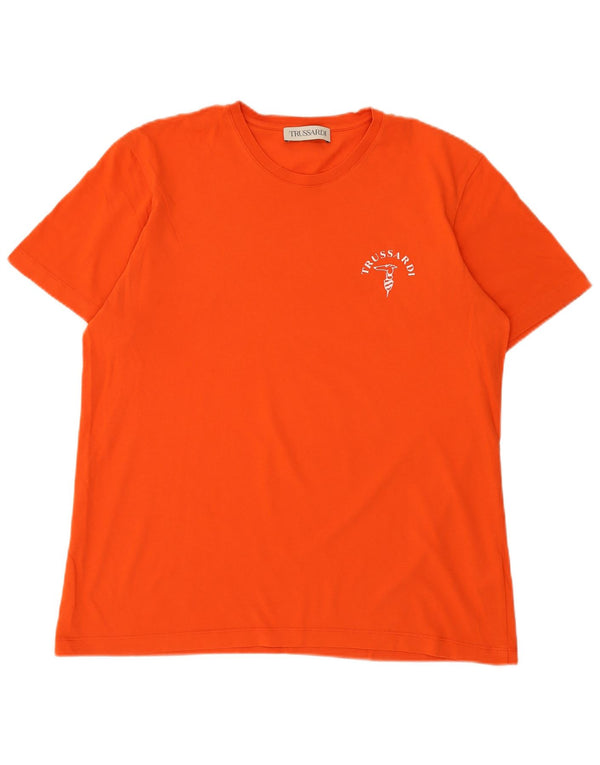 Tricou grafic Trussardi pentru bărbați Top XL bumbac portocaliu