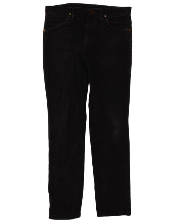 Blugi drepti pentru bărbați Wrangler W29 L30 bumbac negru
