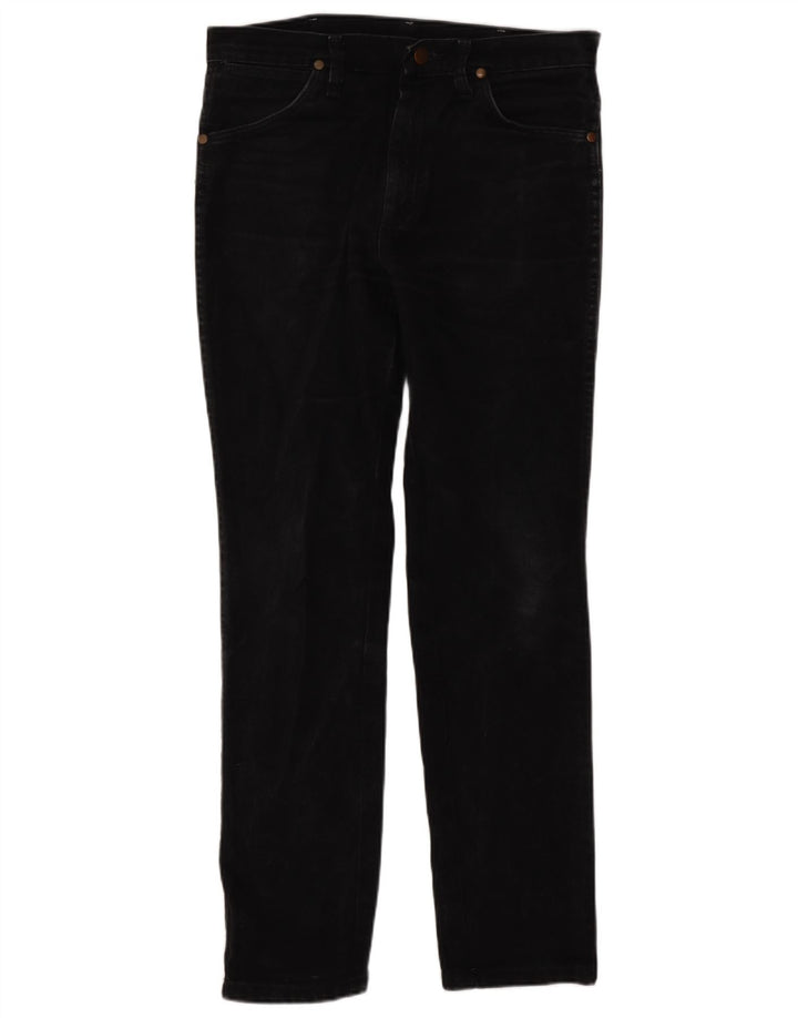 Blugi drepti pentru bărbați Wrangler W29 L30 bumbac negru