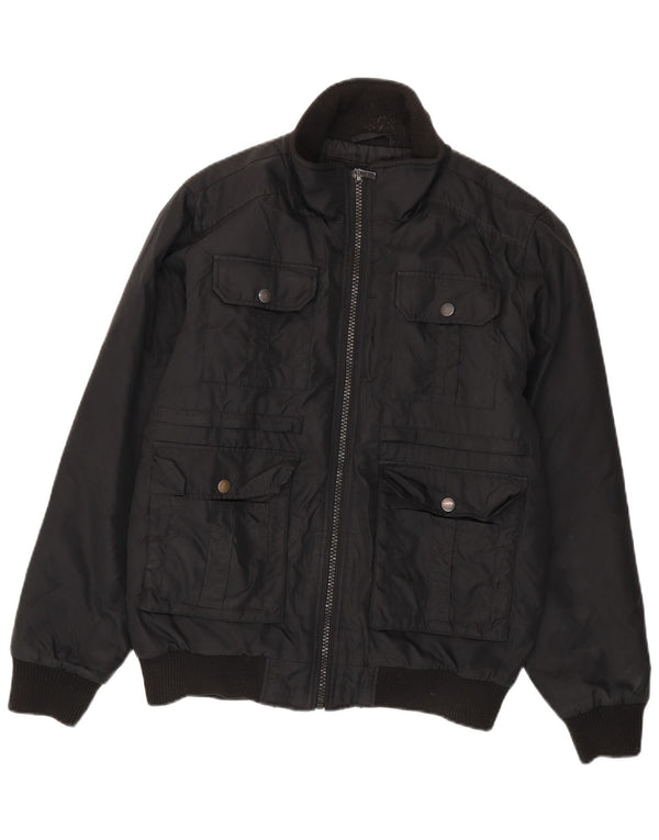 Jack & Jones Bomber Jacket pentru bărbați UK 38 Medium Black Poliester