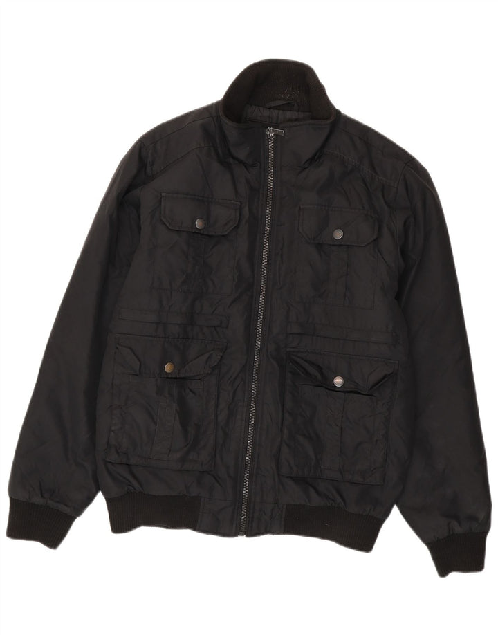 Jack & Jones Bomber Jacket pentru bărbați UK 38 Medium Black Poliester