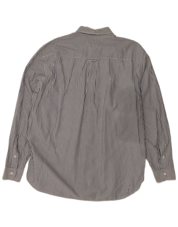 HENRY COTTONS Cămașă pentru bărbați Mărimea 43 XL Bumbac cu dungi albastru bleumarin