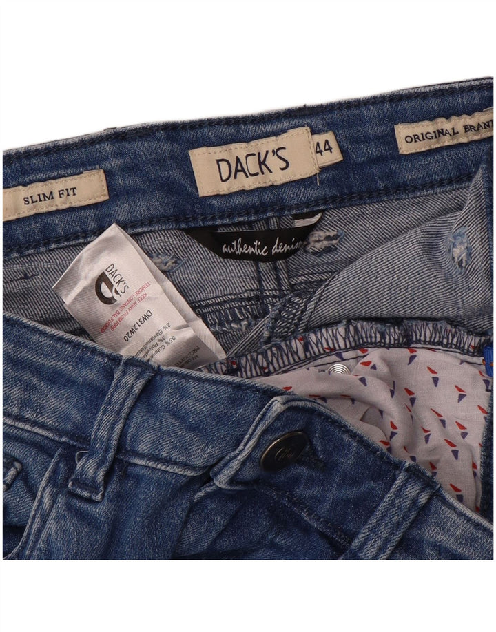 Blugi Dack's Slim IT 44 Medium W30 L28 Blue Bumbac