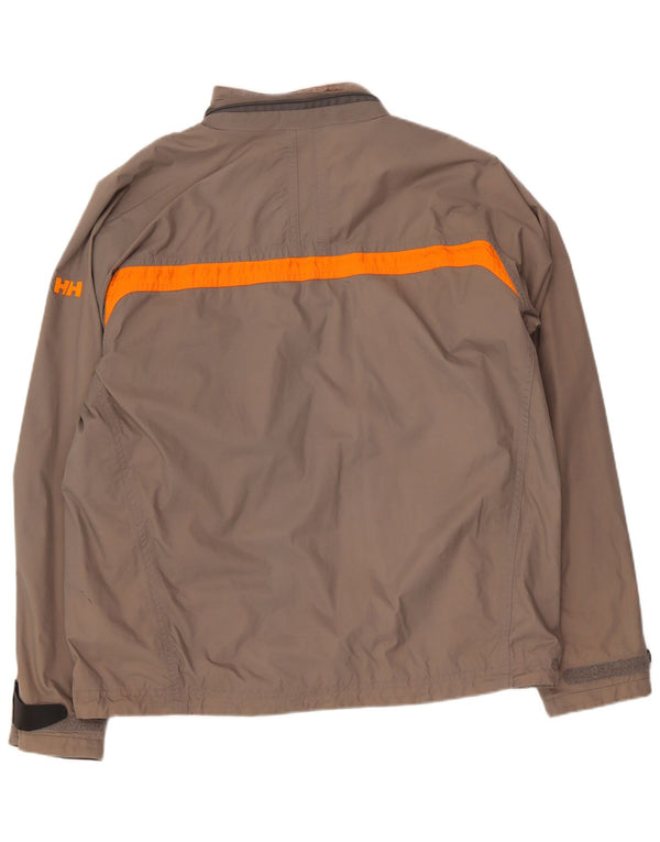 Helly Hansen Mens Rain Jacket UK 40 Large Grey Nylon