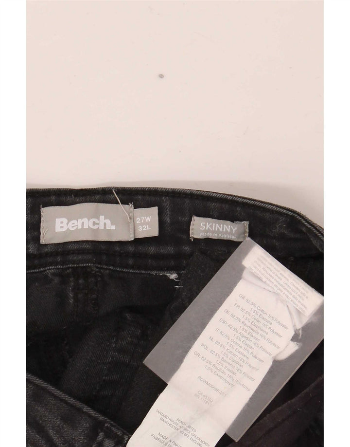 Jeans skinny pentru femei Bench W27 L32 bumbac negru