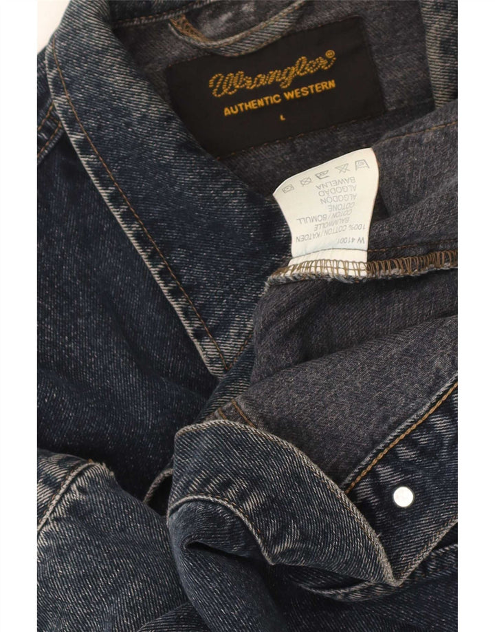 Jachetă de blugi pentru bărbați Wrangler UK 40 mare bumbac bleumarin