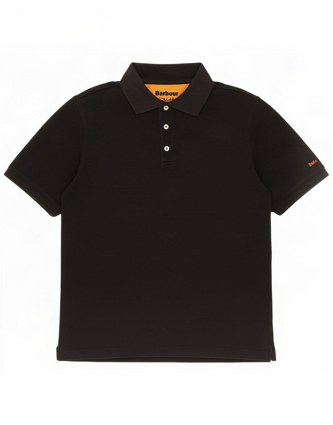 Barbour Tricou polo pentru bărbați, bumbac mediu negru