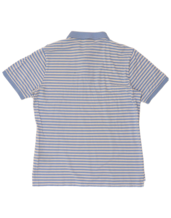 Calvin Klein Mens Short Sleeve Regular Fit Polo Shirt Medium Blue Striped