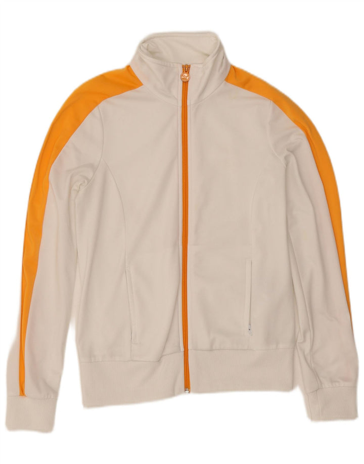 Jachetă de trening Puma pentru femei UK 12 Medium White Colorblock Poliester