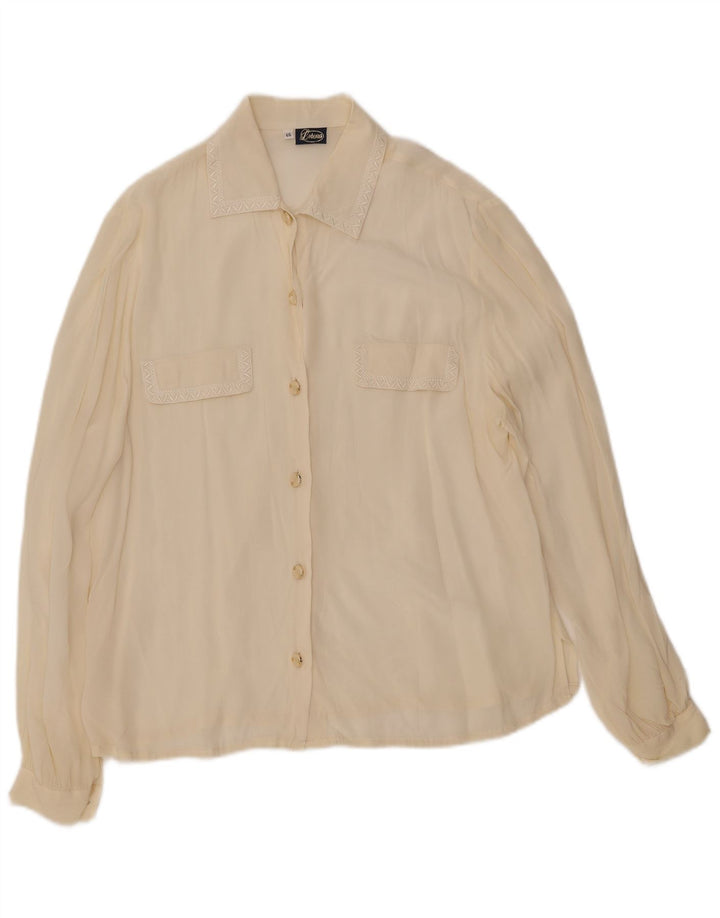Bluză cămașă pentru femei LORENA IT 46 Large Off White