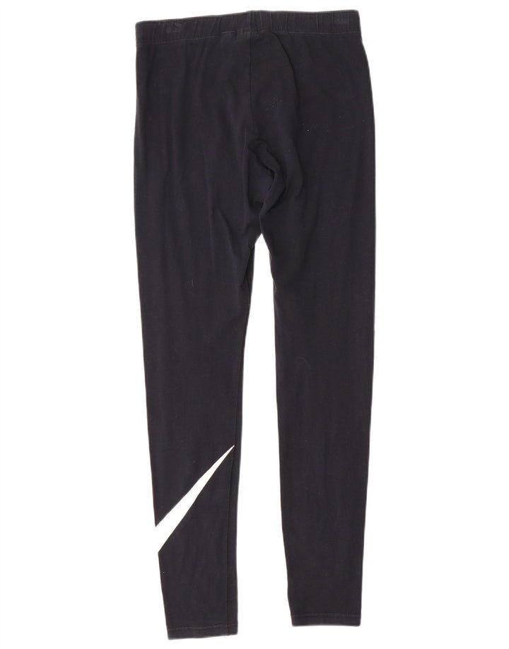 Leggings grafic Nike pentru femei UK 14, bumbac mediu negru