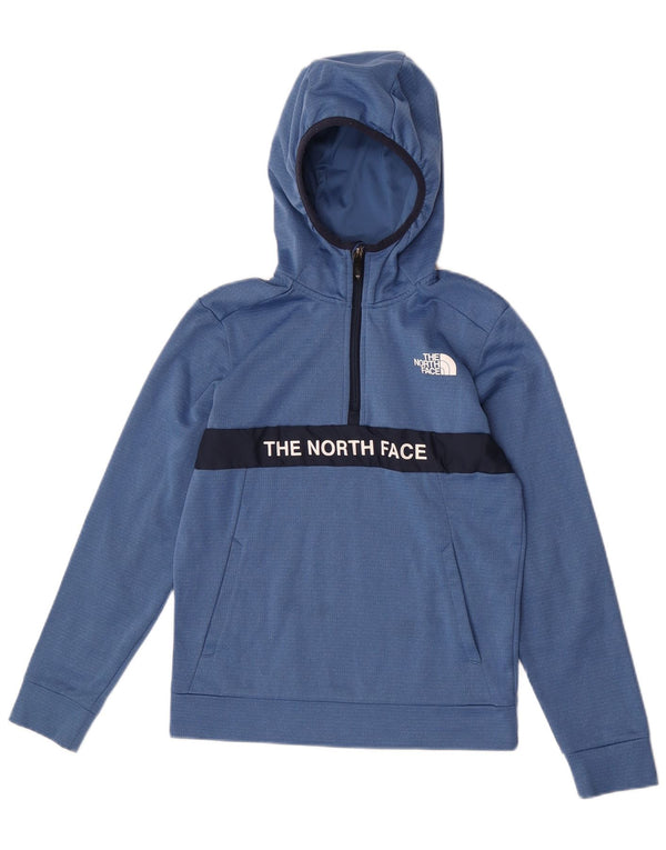Pulover cu glugă grafic The North Face pentru băieți 14-15 ani XL, albastru, color block