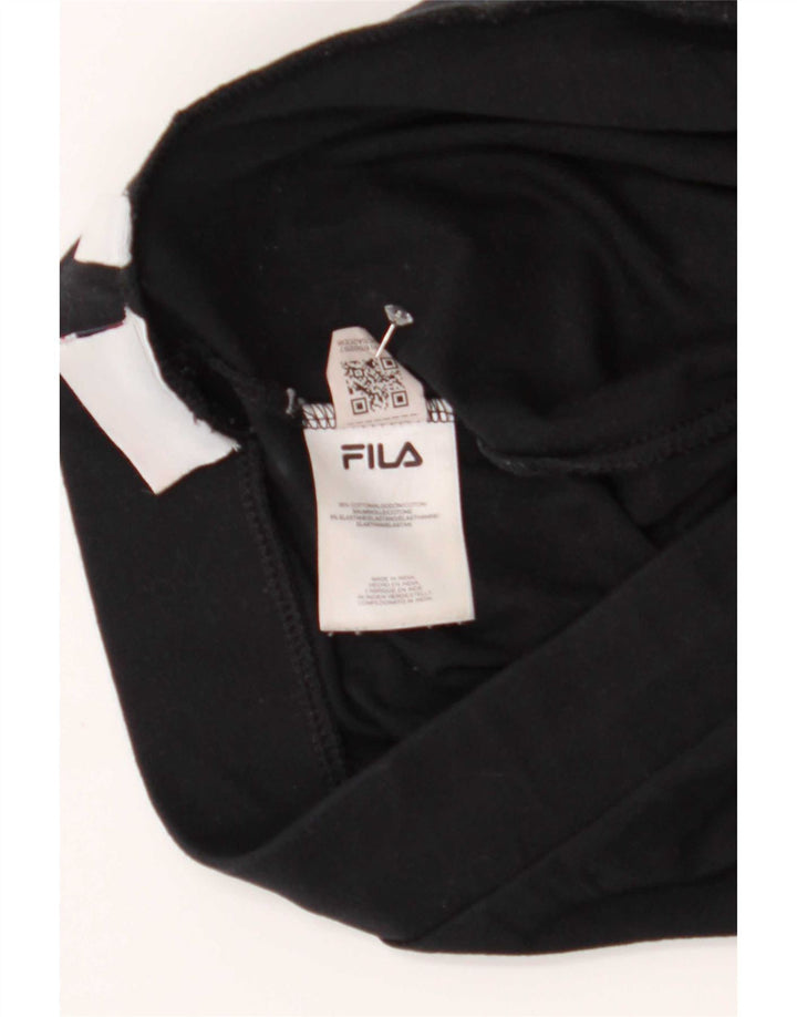 Leggings cu grafic pentru femei Fila UK 12, bumbac mediu negru