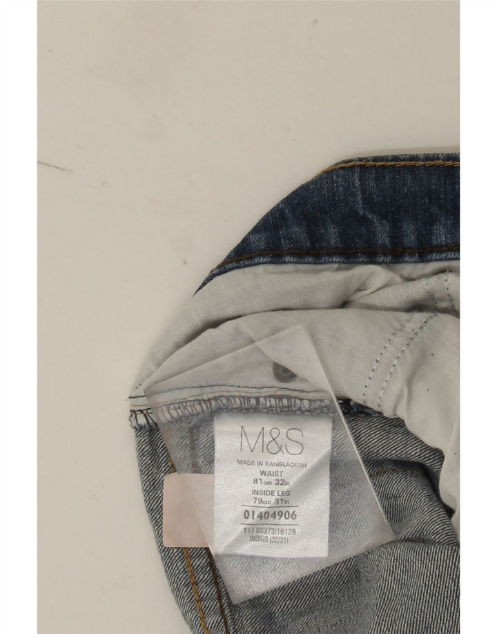 Blugi drepti pentru bărbați Marks & Spencer W32 L31 Bumbac albastru