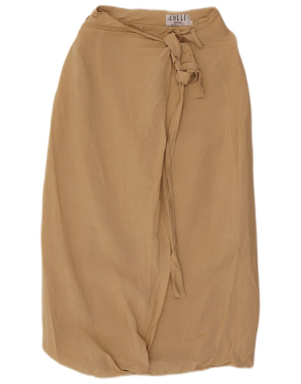 Basic Womens Wrap Skirt XS W24 Beige Linen