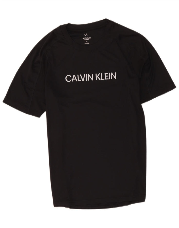 Tricou grafic Calvin Klein pentru bărbați Top mic poliester negru