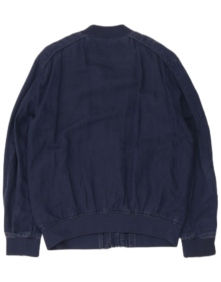 Bomber pentru bărbați ZARA UK 40 mare, albastru, poliester