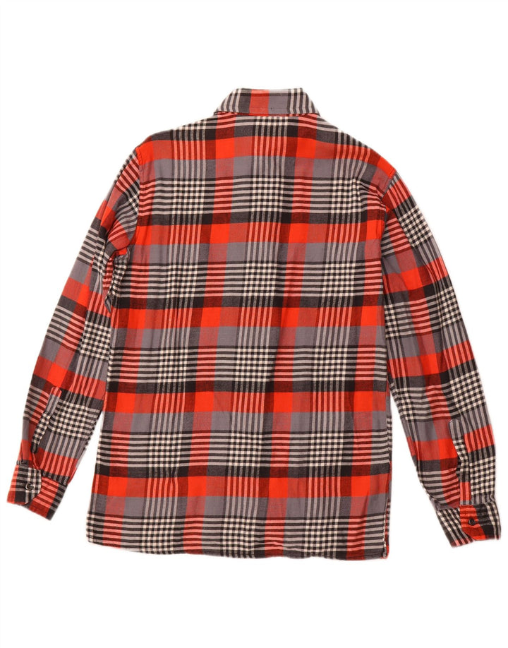Cămașă de flanel pentru bărbați VINTAGE Mărimea 15 3/4 40 Medium Red Check