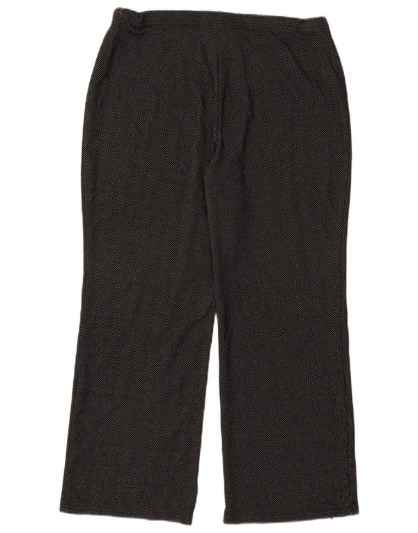 Pantaloni casual pentru femei Marks & Spencer UK 14 Large W34 L27 Black Chevron