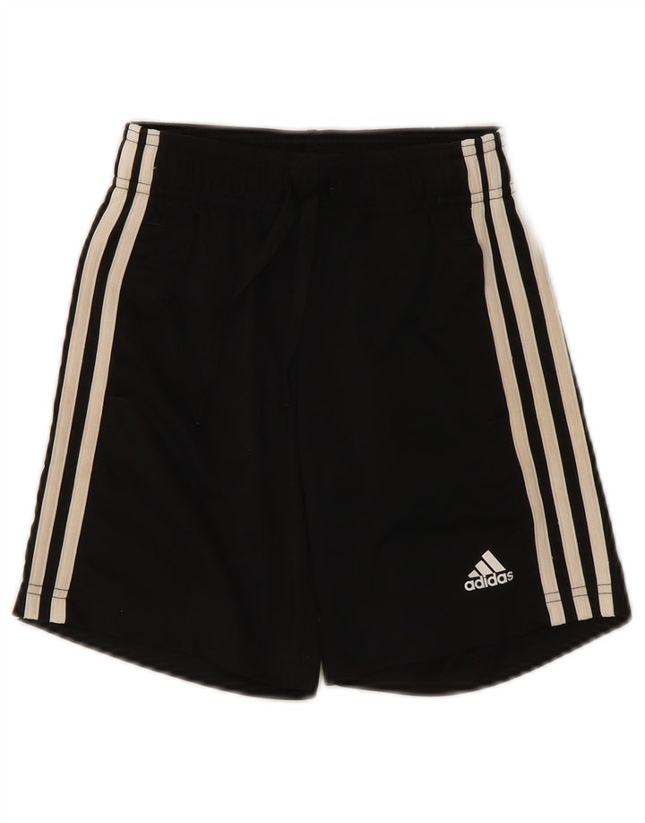 ADIDAS Boys Aeroready Sport Shorts 7-8 Years Black Polyester