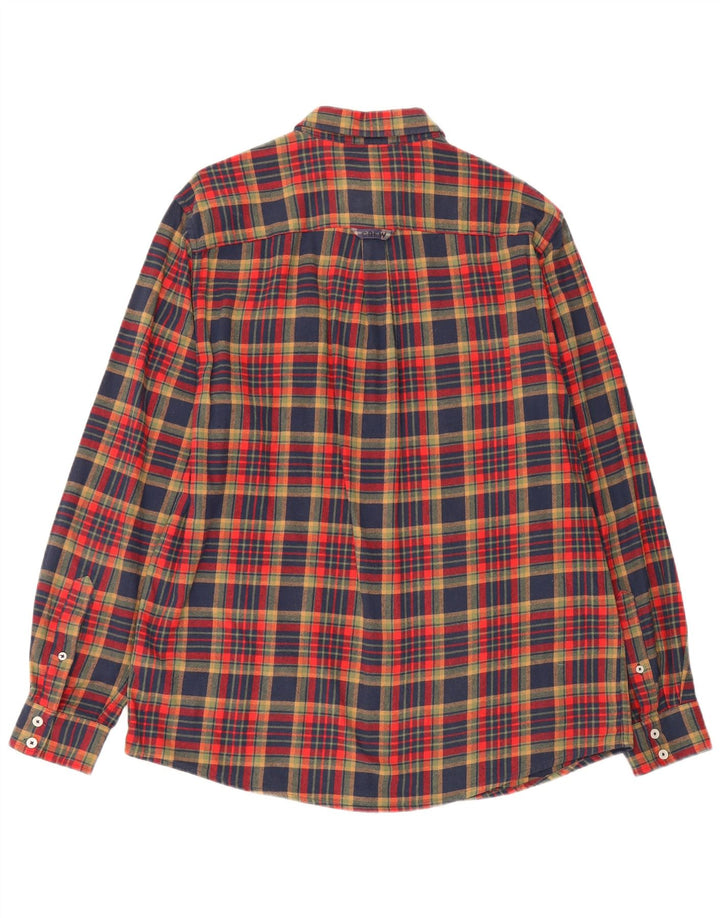 Crew Clothing Cămașă de flanel pentru bărbați, mare, multicoloră