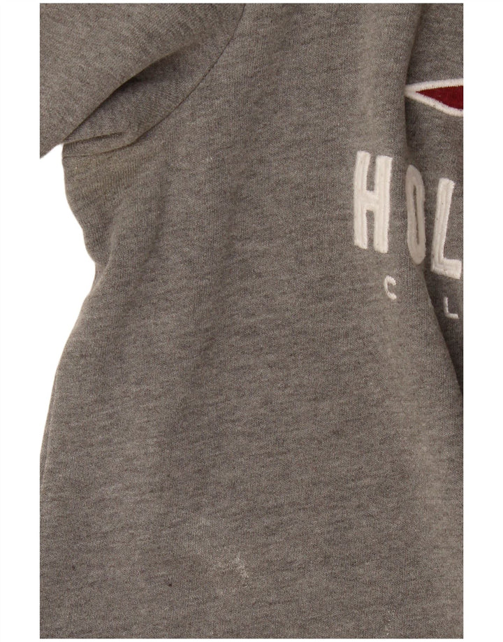 Pulover grafic pentru bărbați Hollister, bumbac, gri mic