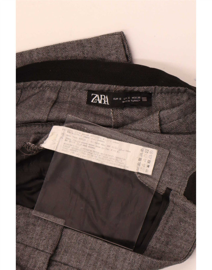 Pantaloni de costum drepți pentru femei Zara Mici L26 L26 Gri din poliester în schemă