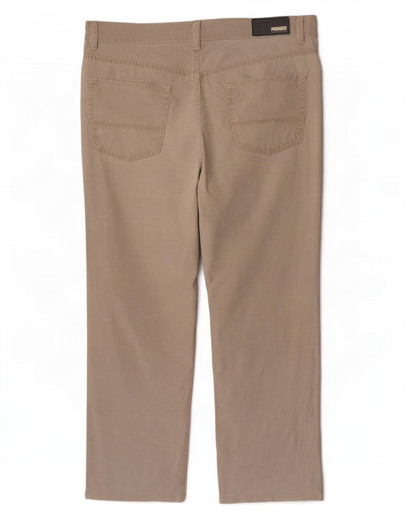 Pantaloni casual drepti pentru bărbați Pioneer Rando W42 L30 bumbac bej
